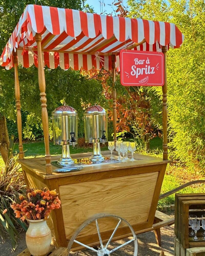 Bar à Spritz vintage en location à Caen et en Normandie