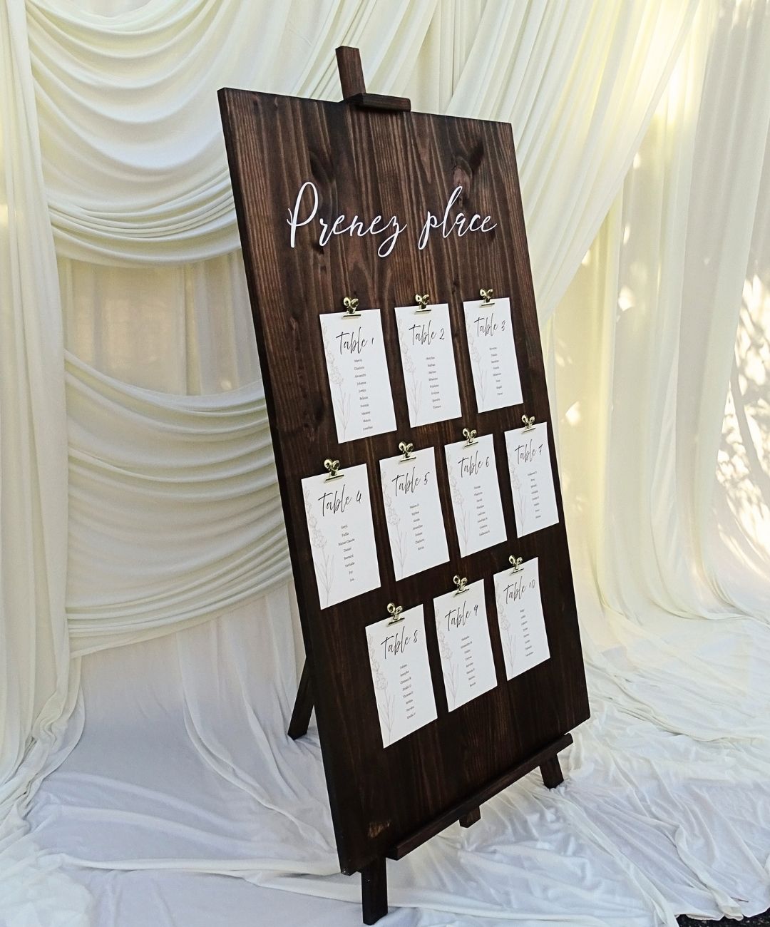 Plan de table sans fleurs